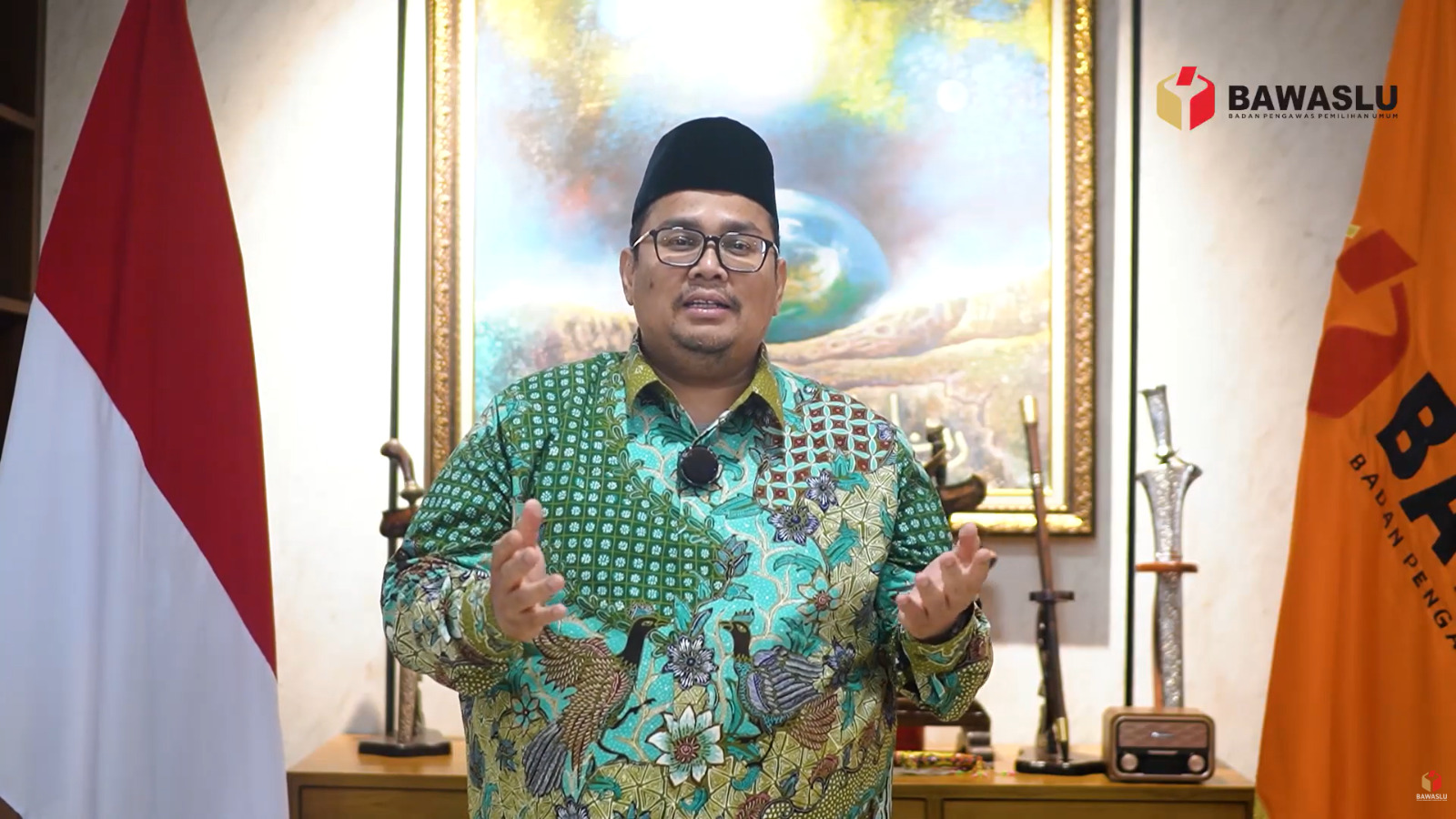 Ketua Bawaslu Rahmat Bagja dalam Kultum Ngabuburit Pengawasan bertema Refleksi Tata Kelola Kelembagaan Pengawas Pemilu yang disiarkan melalui kanal YouTube Bawaslu, Selasa (24/2/2026).