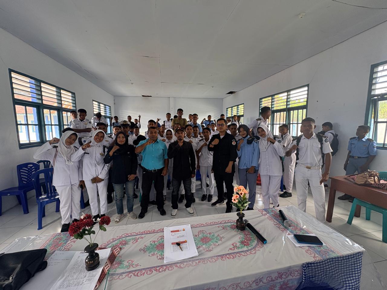 awaslu Kota Tual Edukasi Siswa SMK Pelayaran Bahari Nusantara Kawal Hak Pilih Berkelanjutan