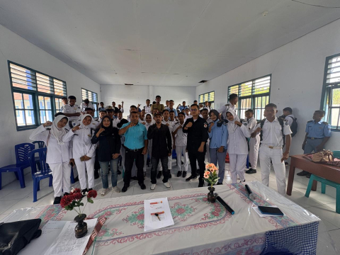 awaslu Kota Tual Edukasi Siswa SMK Pelayaran Bahari Nusantara Kawal Hak Pilih Berkelanjutan