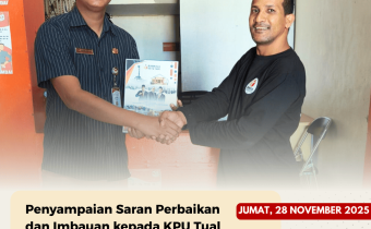 Bawaslu Kota Tual Sampaikan Saran Perbaikan dan Imbauan kepada KPU Kota Tual Terkait Pemutakhiran Data Pemilih Berkelanjutan